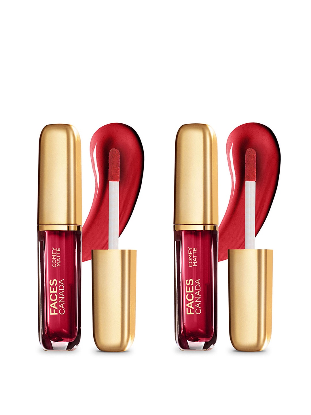 FACES CANADA Set of 2 Comfy Matte No-Dryness Liquid Lipstick 3ml each - On My Way 01, Red
FACES CANADA Set of 2 Comfy Matte No-Dryness Liquid Lipstick 3ml each - On My Way 01, Red