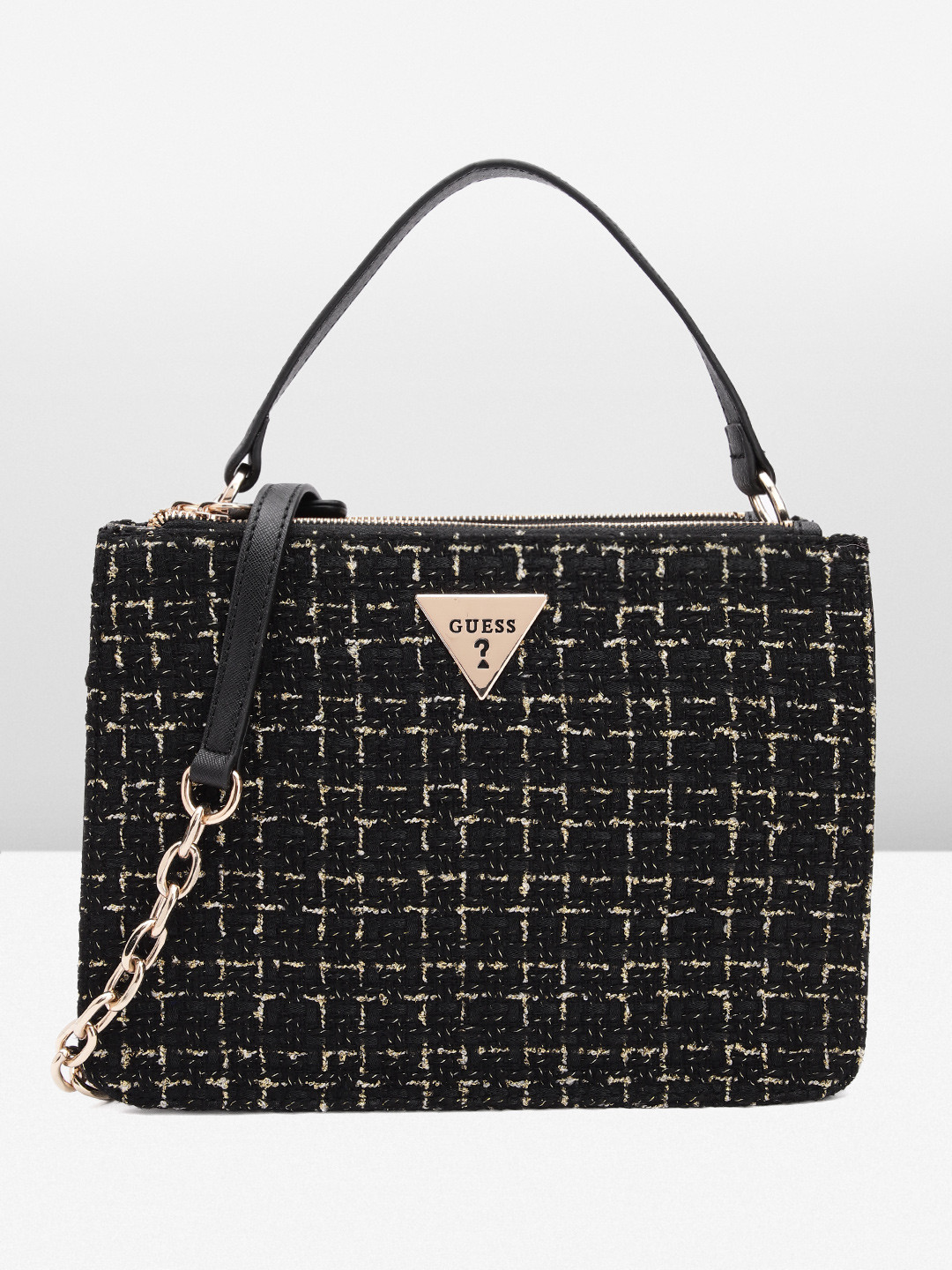 GUESS Woven Design Structured Handheld Bag, Black
GUESS Woven Design Structured Handheld Bag, Black