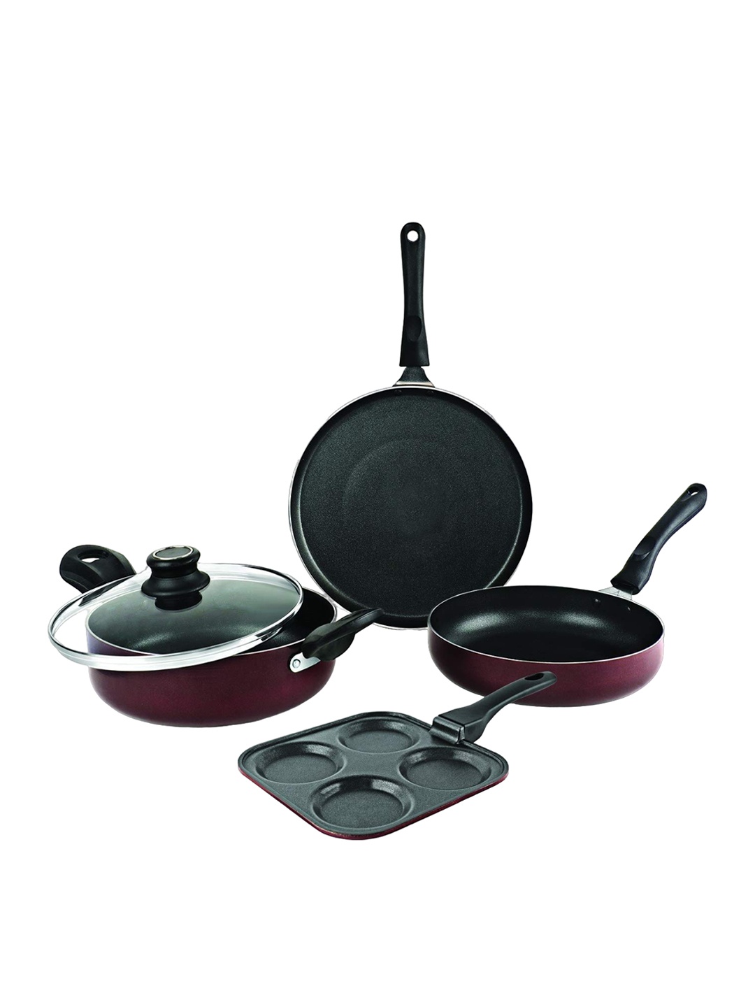Cello Prima Uttapam Cherry Red 5 Pcs Non Stick Induction Base Aluminium Cookware Set
Cello Prima Uttapam Cherry Red 5 Pcs Non Stick Induction Base Aluminium Cookware Set