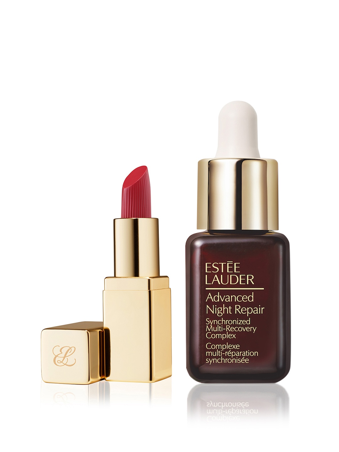 Estee Lauder Pure Color Emerald Lipstick Mini & Advanced Night Repair Mini Serum, Red
Estee Lauder Pure Color Emerald Lipstick Mini & Advanced Night Repair Mini Serum, Red