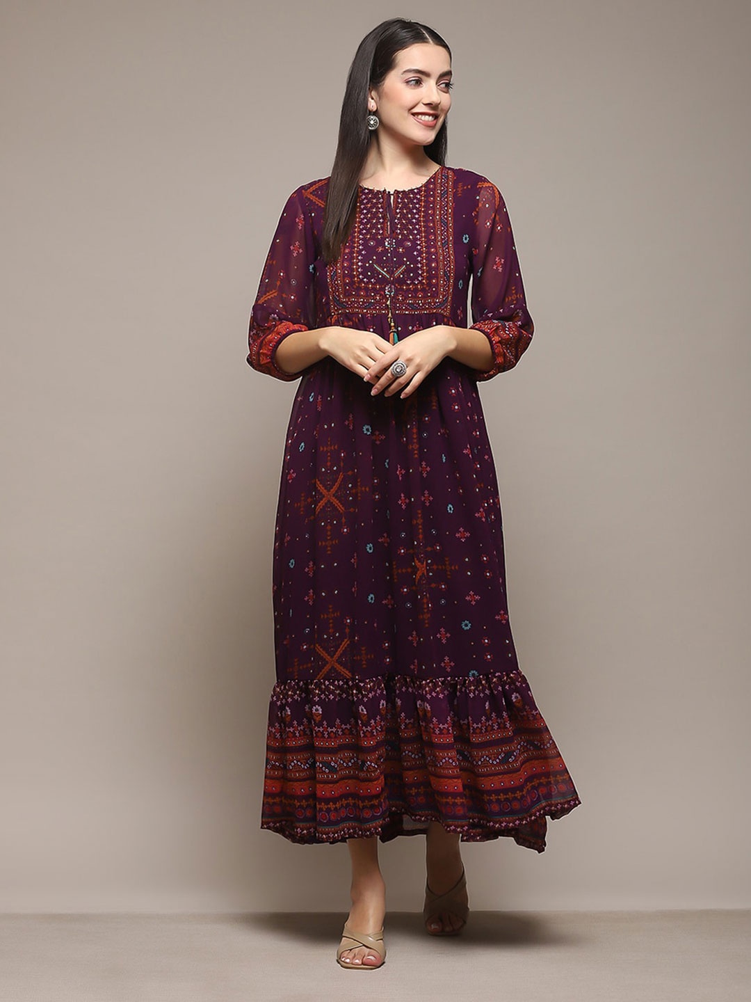 Biba Ethnic Motifs Printed Tie-Up Neck Sequinned Detailed A-Line Midi Ethnic Dress, Purple
Biba Ethnic Motifs Printed Tie-Up Neck Sequinned Detailed A-Line Midi Ethnic Dress, Purple