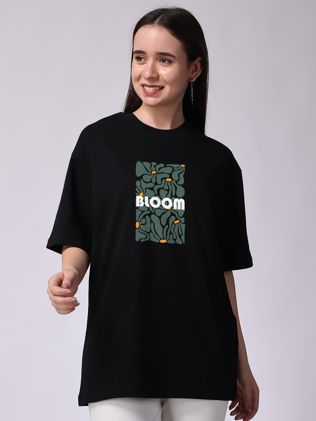 The Label Bar Typography Printed Drop-Shoulder Sleeves Oversized T-shirt, Black
The Label Bar Typography Printed Drop-Shoulder Sleeves Oversized T-shirt, Black