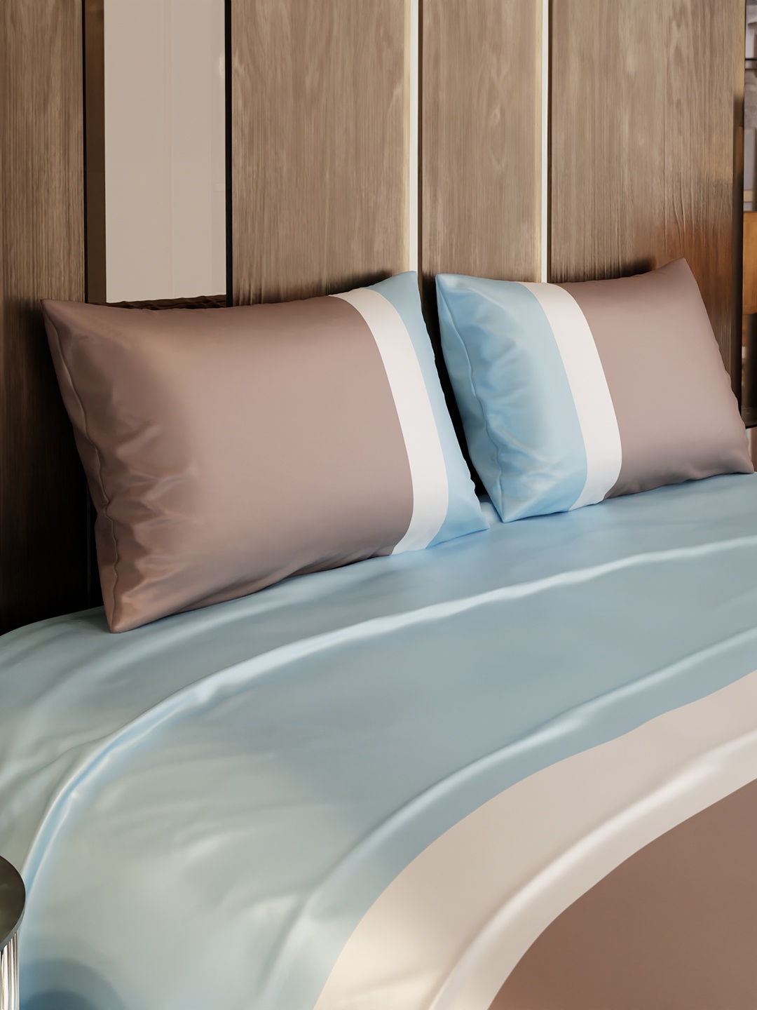 Stoa Paris Champagne Urbain Collection King Bedsheet With 2 Pillow Covers, Blue
Stoa Paris Champagne Urbain Collection King Bedsheet With 2 Pillow Covers, Blue