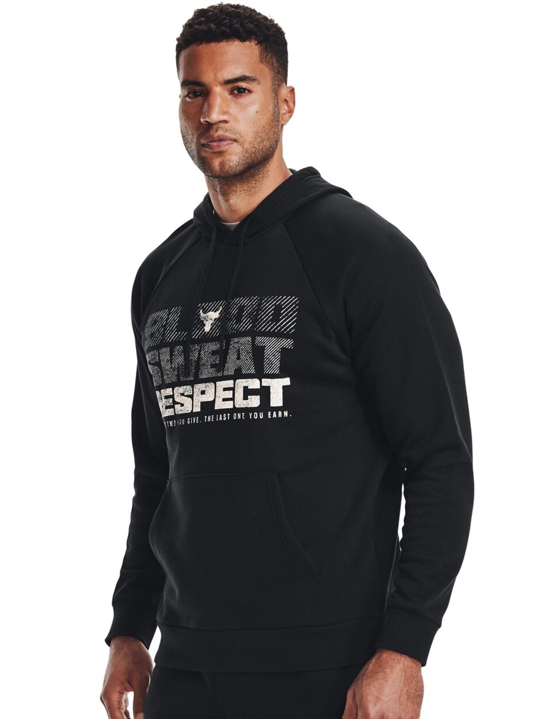 UNDER ARMOUR UA Project Rock Rival Typography Printed Fleece Hooded Sweatshirt, Black
UNDER ARMOUR UA Project Rock Rival Typography Printed Fleece Hooded Sweatshirt, Black