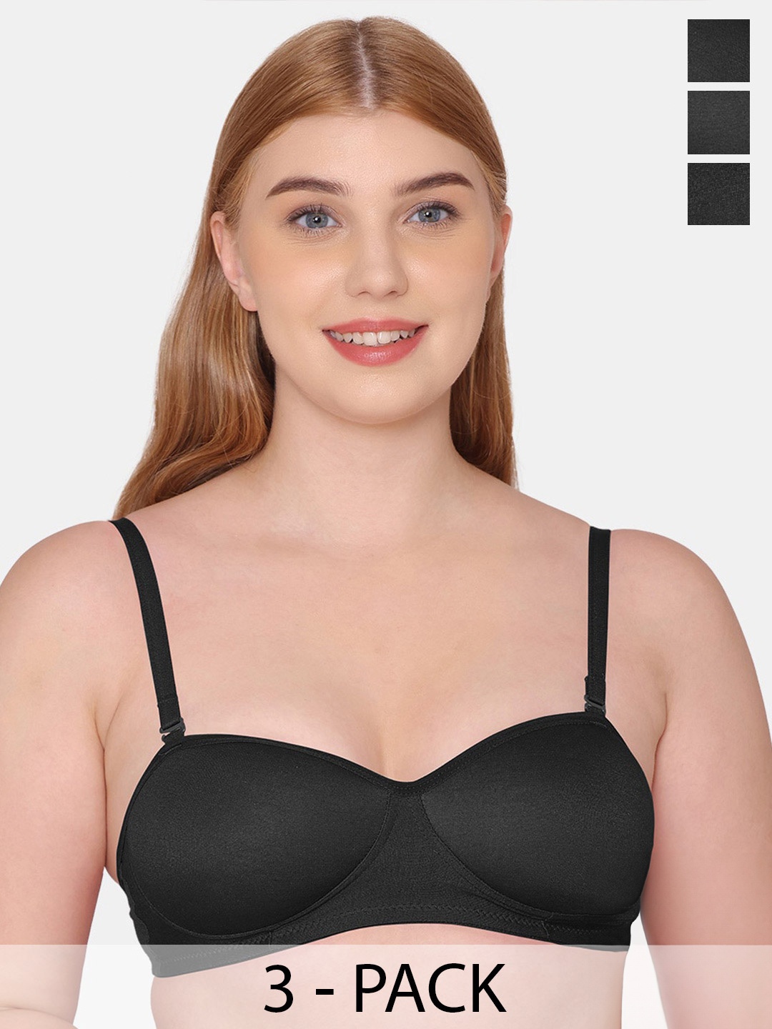 Tweens Pack Of 3 Lightly Padded Non-Wired Cotton Everyday Bra With All Day Comfort, Black
Tweens Pack Of 3 Lightly Padded Non-Wired Cotton Everyday Bra With All Day Comfort, Black