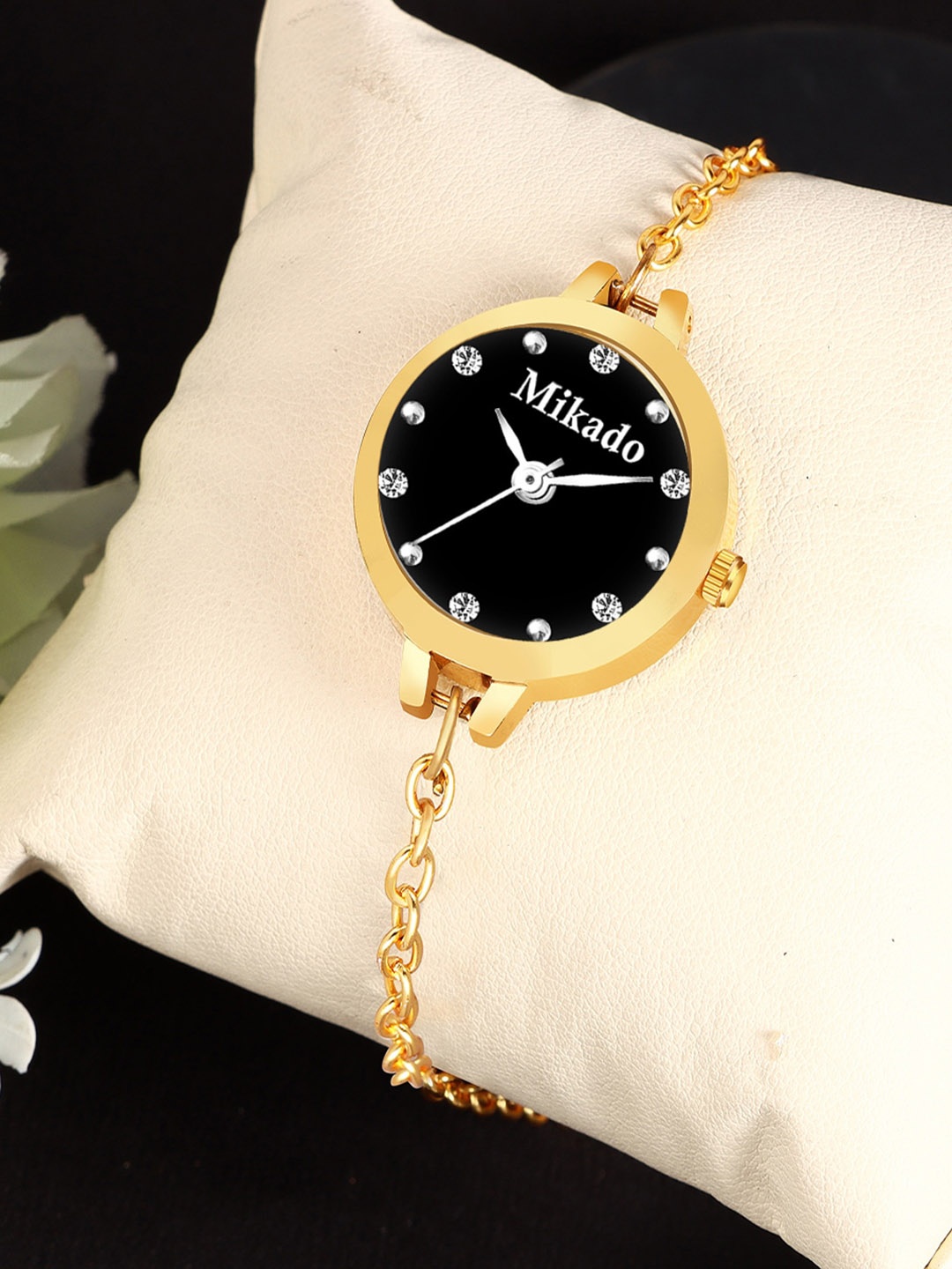 Mikado Women Embellished Dial & Stainless Steel Straps Analogue Watch-Star Gold, Black
Mikado Women Embellished Dial & Stainless Steel Straps Analogue Watch-Star Gold, Black