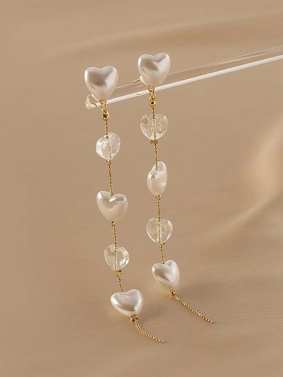 DressBerry Gold Toned Gold Plated Drop Earrings