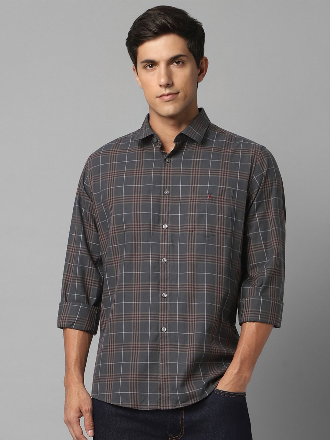 Louis Philippe Sport Slim Fit Tartan Checks Spread Collar Pocket Cotton Casual Shirt, Grey
Louis Philippe Sport Slim Fit Tartan Checks Spread Collar Pocket Cotton Casual Shirt, Grey