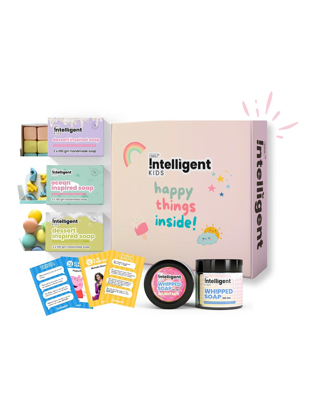 Tuco Intelligent Set Of 4 Gift Pack With 3 Dessert Soap & Whipped Soap - 100g Each, Na
Tuco Intelligent Set Of 4 Gift Pack With 3 Dessert Soap & Whipped Soap - 100g Each, Na