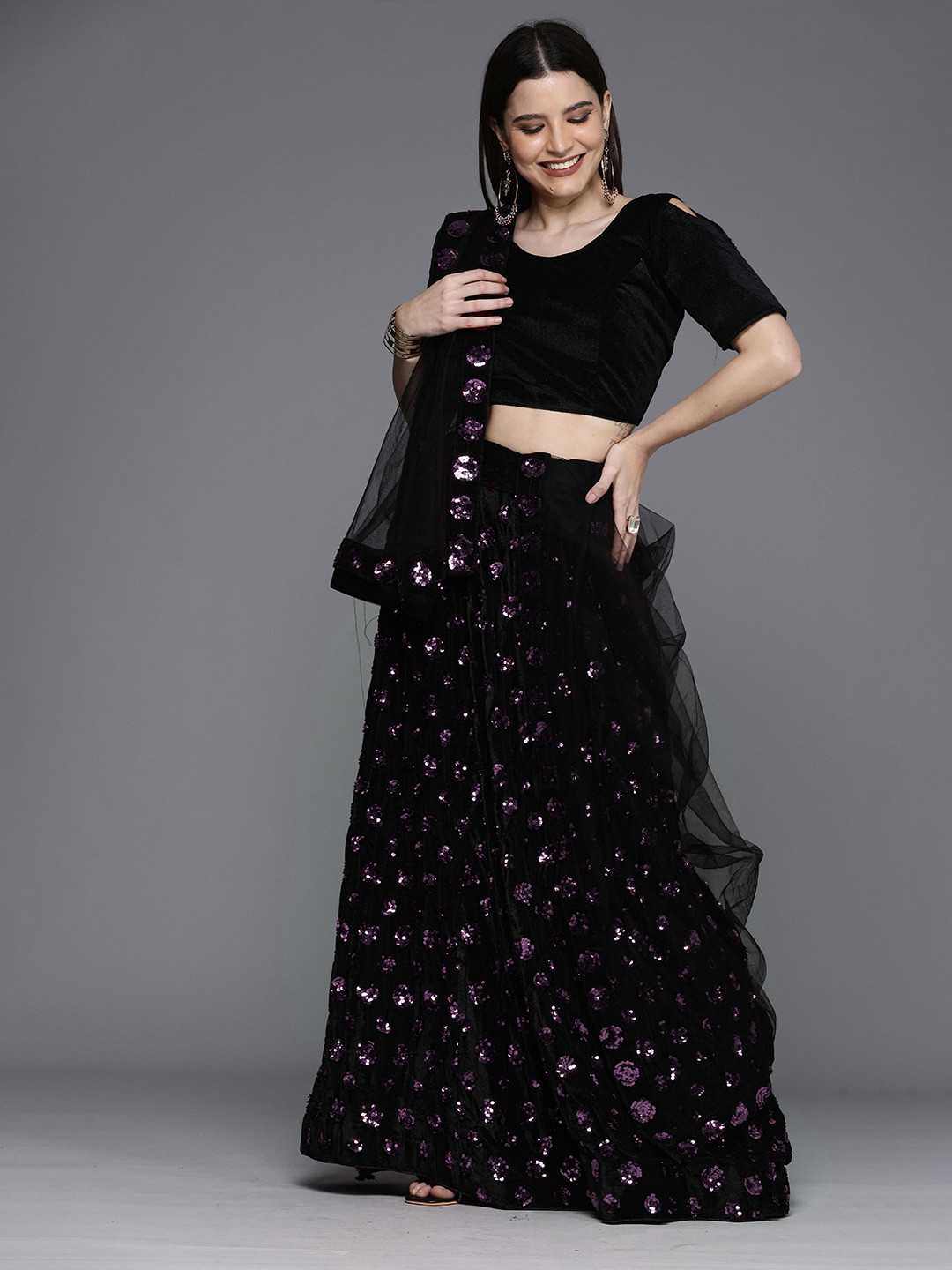 Ishin Purple Embellished Sequinned Semi-Stitched Lehenga & Unstitched Blouse With Dupatta
Ishin Purple Embellished Sequinned Semi-Stitched Lehenga & Unstitched Blouse With Dupatta
