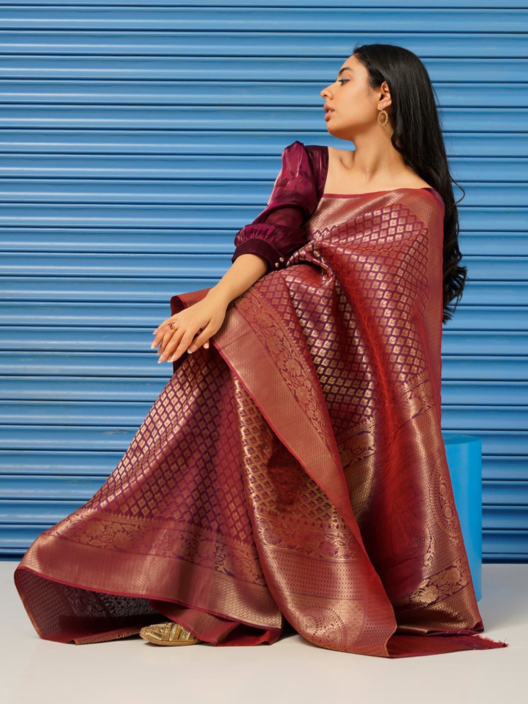 Tikhi Imli Ethnic Motifs Woven Design Zari Art Silk Saree With Stitched Blouse, Burgundy
Tikhi Imli Ethnic Motifs Woven Design Zari Art Silk Saree With Stitched Blouse, Burgundy