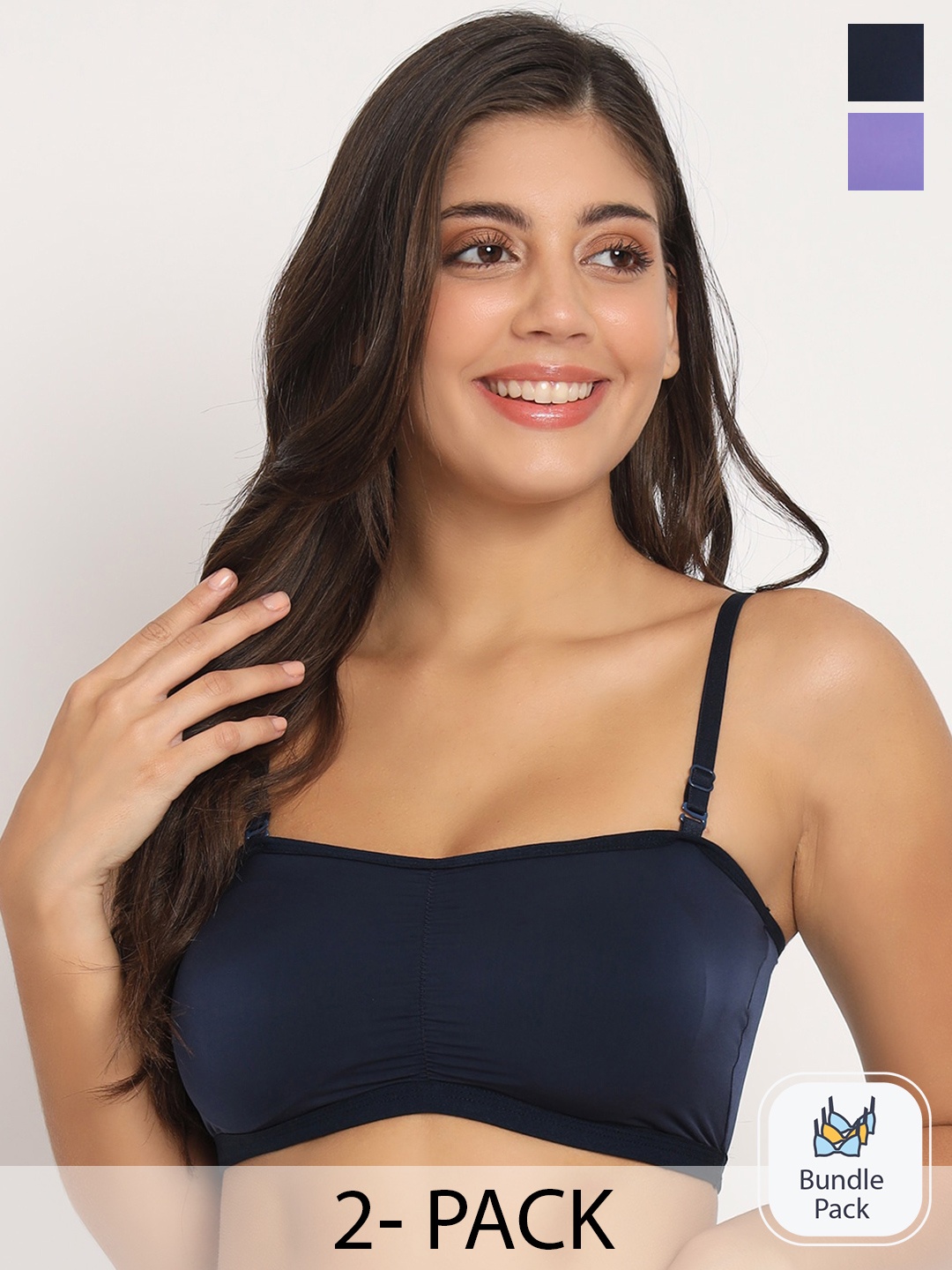 Docare Pack Of 2 Full Coverage Lightly Padded Tube Bra All Day Comfort T Shirt Bras, Navy blue
Docare Pack Of 2 Full Coverage Lightly Padded Tube Bra All Day Comfort T Shirt Bras, Navy blue