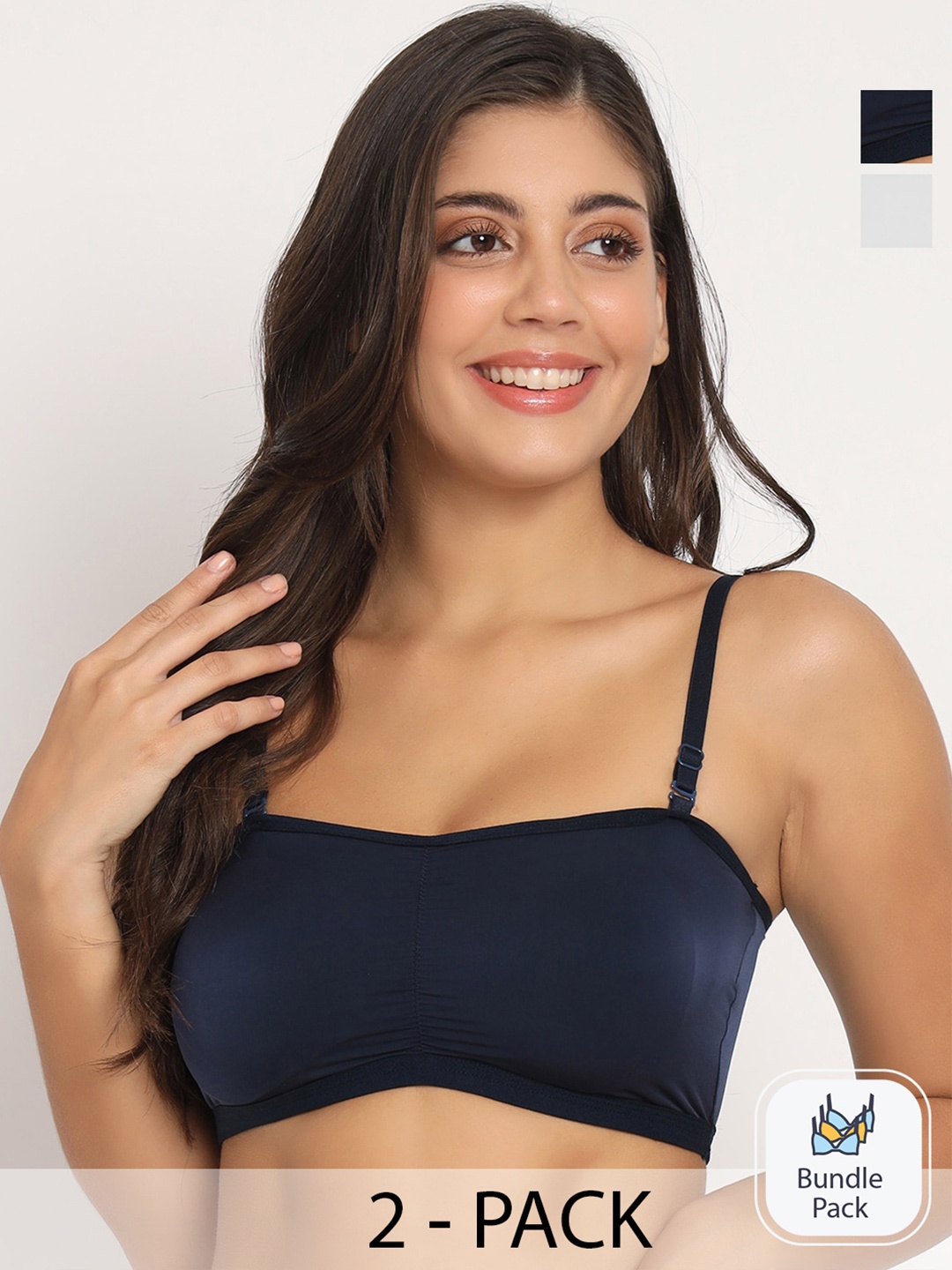 Docare Pack Of 2 Full Coverage Lightly Padded Tube Bra All Day Comfort T Shirt Bras, Navy blue
Docare Pack Of 2 Full Coverage Lightly Padded Tube Bra All Day Comfort T Shirt Bras, Navy blue