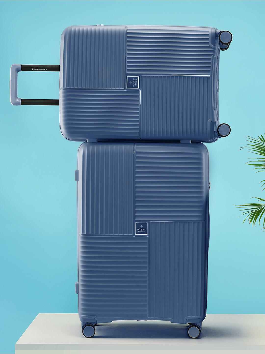 Nasher Miles Singapore Hard-Side Polypropylene Set of 2 M/L Navy Blue Trolley Bags 65-75cm
Nasher Miles Singapore Hard-Side Polypropylene Set of 2 M/L Navy Blue Trolley Bags 65-75cm