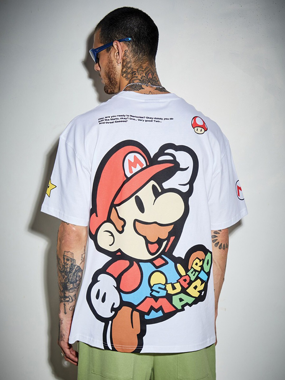 Bonkers Corner Graphic Printed Drop Shoulder Sleeves Oversized Cotton T-Shirt, White
Bonkers Corner Graphic Printed Drop Shoulder Sleeves Oversized Cotton T-Shirt, White