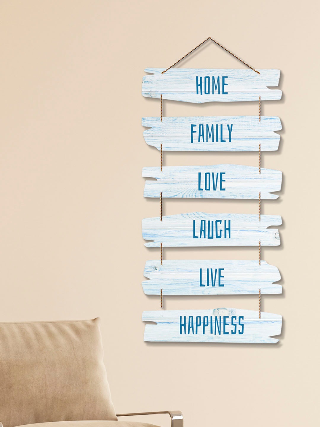 ArtVibes Blue Positive Quote Wall Hanging