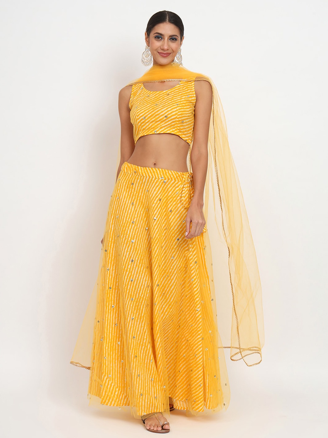 studio rasa Embroidered Sequinned Ready to Wear Lehenga & Blouse With Dupatta, Yellow
studio rasa Embroidered Sequinned Ready to Wear Lehenga & Blouse With Dupatta, Yellow