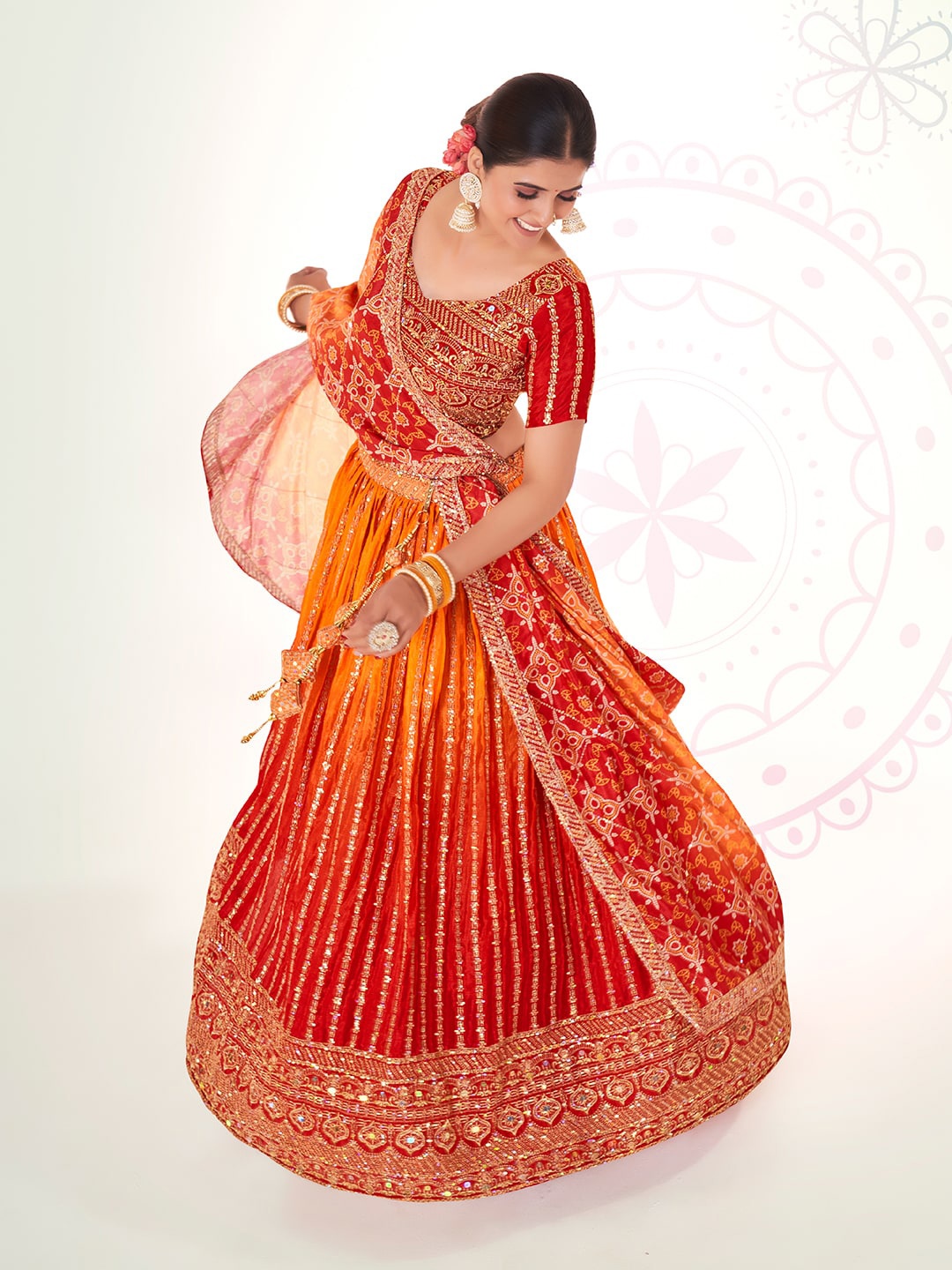 SHOPGARB Embroidered Sequinned Semi-Stitched Lehenga & Unstitched Blouse With Dupatta, Red
SHOPGARB Embroidered Sequinned Semi-Stitched Lehenga & Unstitched Blouse With Dupatta, Red