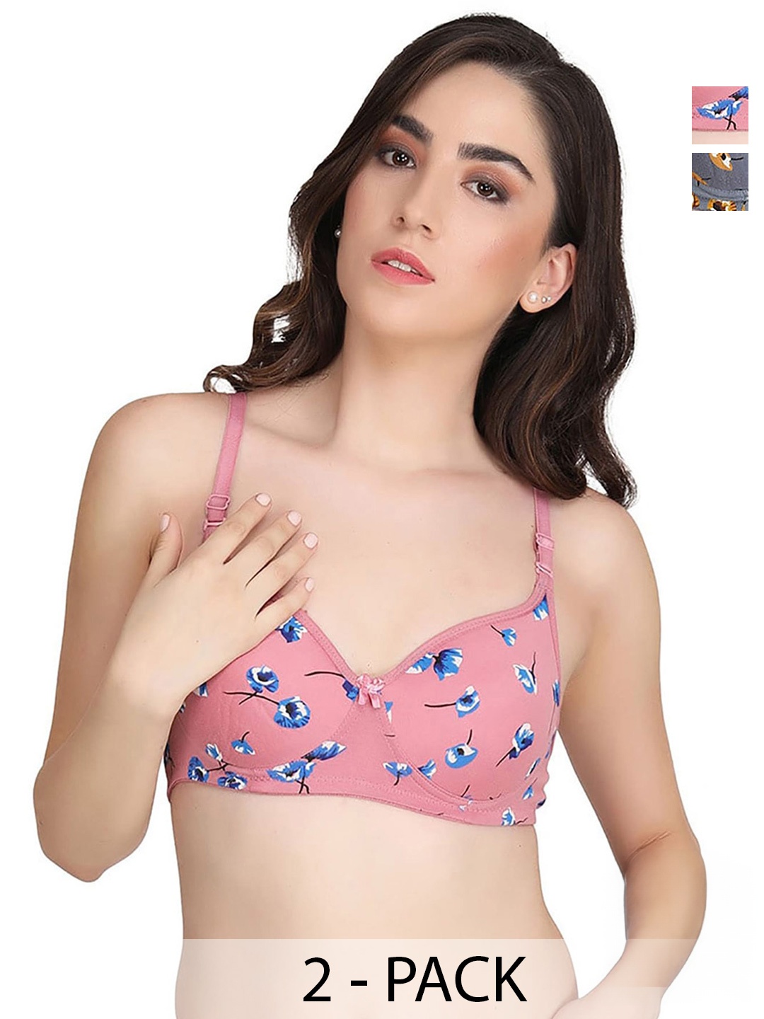 Aamarsh Pack Of 2 Floral Printed 360 Degree Support Full Coverage Minimizer Bra, Grey
Aamarsh Pack Of 2 Floral Printed 360 Degree Support Full Coverage Minimizer Bra, Grey