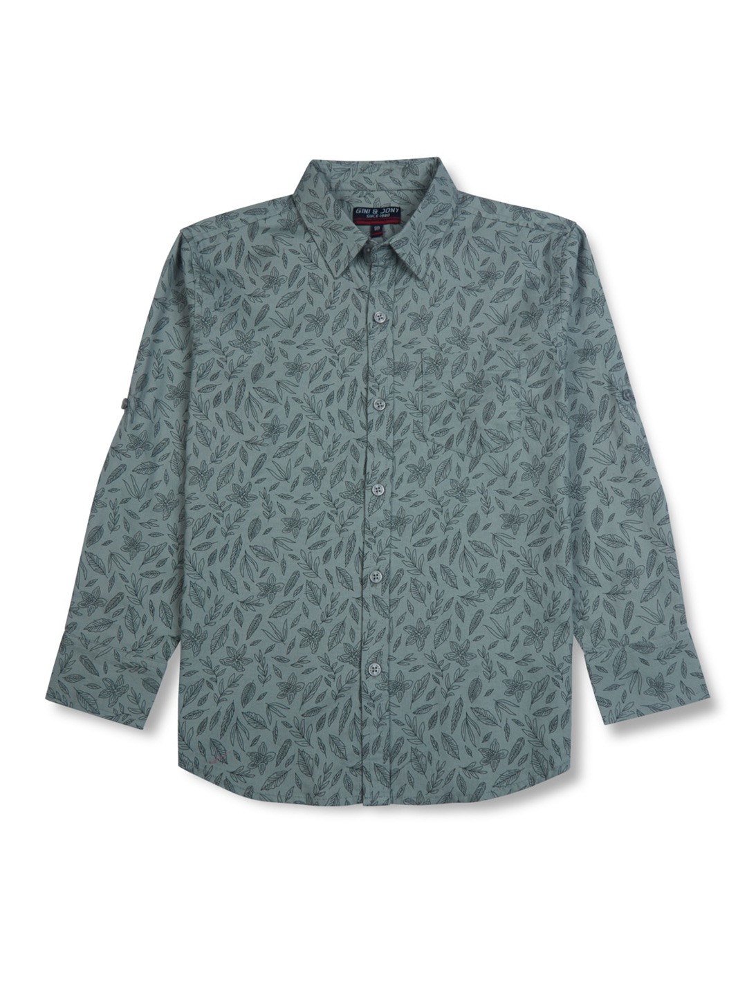 Gini and Jony Boys Regular Fit Floral Printed Spread Collar Cotton Casual Shirt, Green
Gini and Jony Boys Regular Fit Floral Printed Spread Collar Cotton Casual Shirt, Green