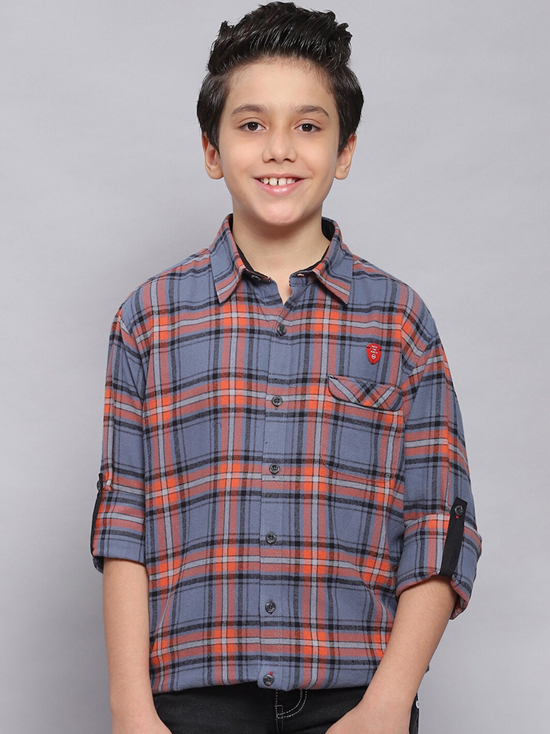 Monte Carlo Boys Classic Slim Fit Checked Roll-Up Sleeves Pure Cotton Casual Shirt, Orange
Monte Carlo Boys Classic Slim Fit Checked Roll-Up Sleeves Pure Cotton Casual Shirt, Orange