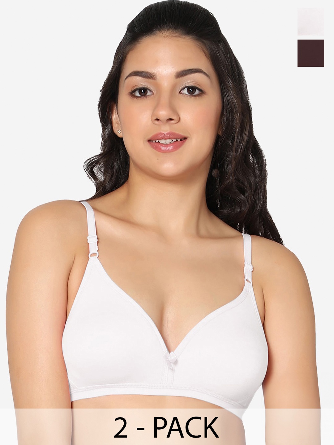 In Care Pack Of 2 Half Coverage Cotton T-shirt Bras With All Day Comfort, Coffee brown
In Care Pack Of 2 Half Coverage Cotton T-shirt Bras With All Day Comfort, Coffee brown