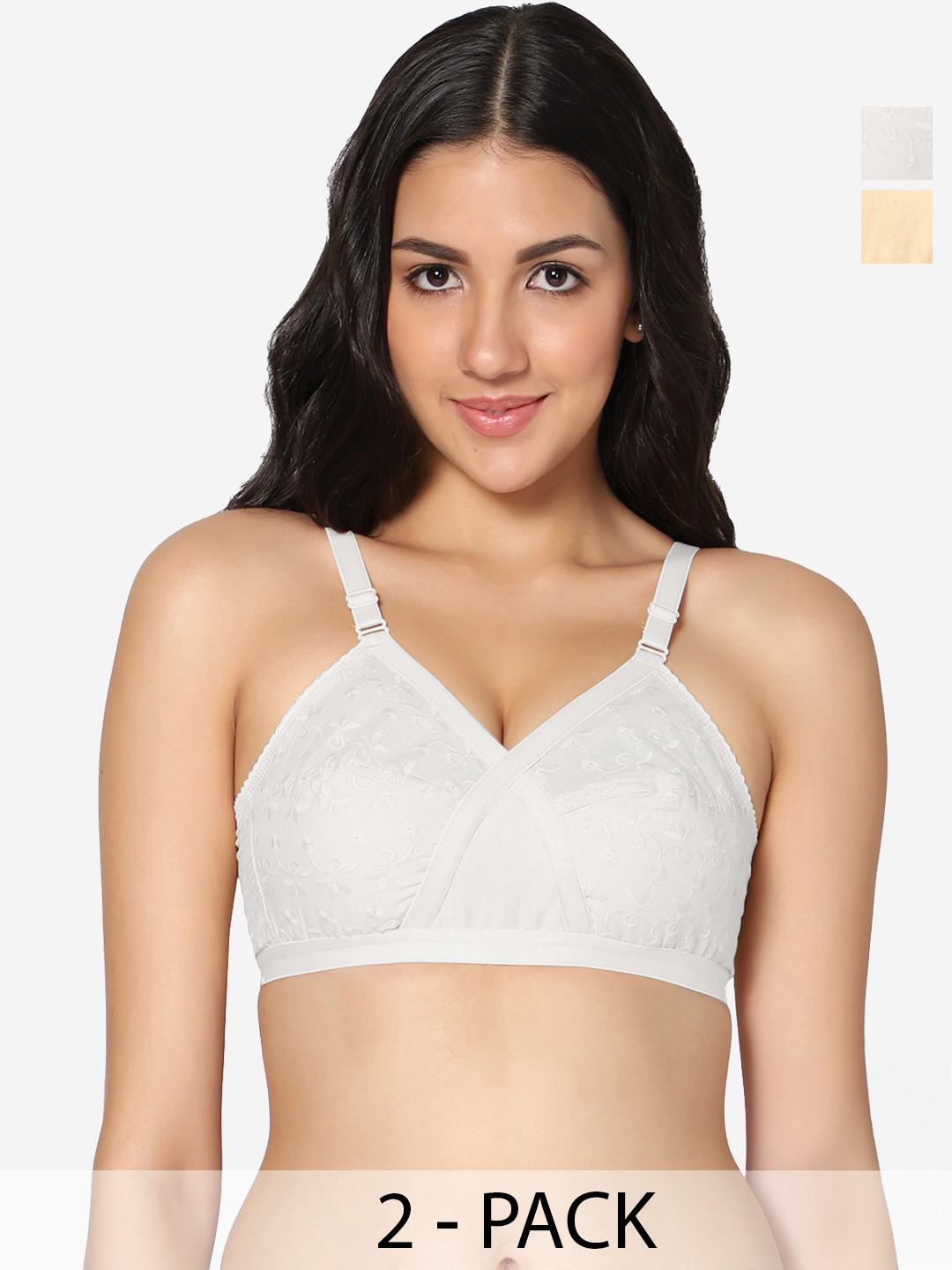 In Care Pack Of 2 Self Design All Day Comfort Pure Cotton Full Coverage T-Shirt Bra, White
In Care Pack Of 2 Self Design All Day Comfort Pure Cotton Full Coverage T-Shirt Bra, White