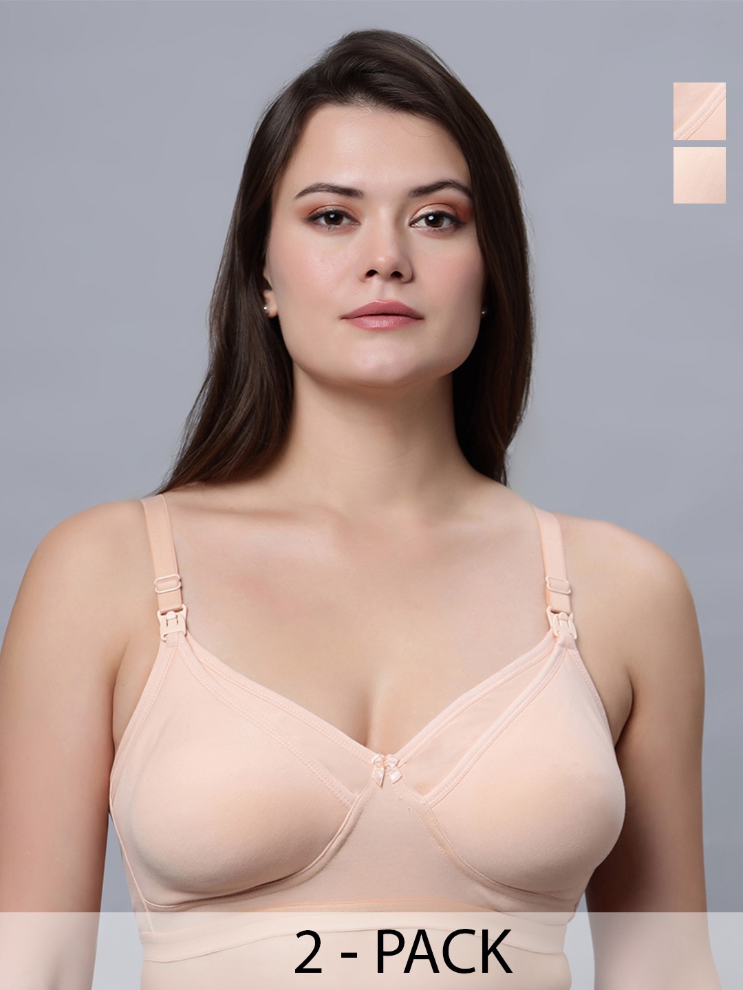 In Care Pack Of 2 Full Coverage Lightly Padded Seamless Maternity Bra With All Day Comfort, Beige
In Care Pack Of 2 Full Coverage Lightly Padded Seamless Maternity Bra With All Day Comfort, Beige