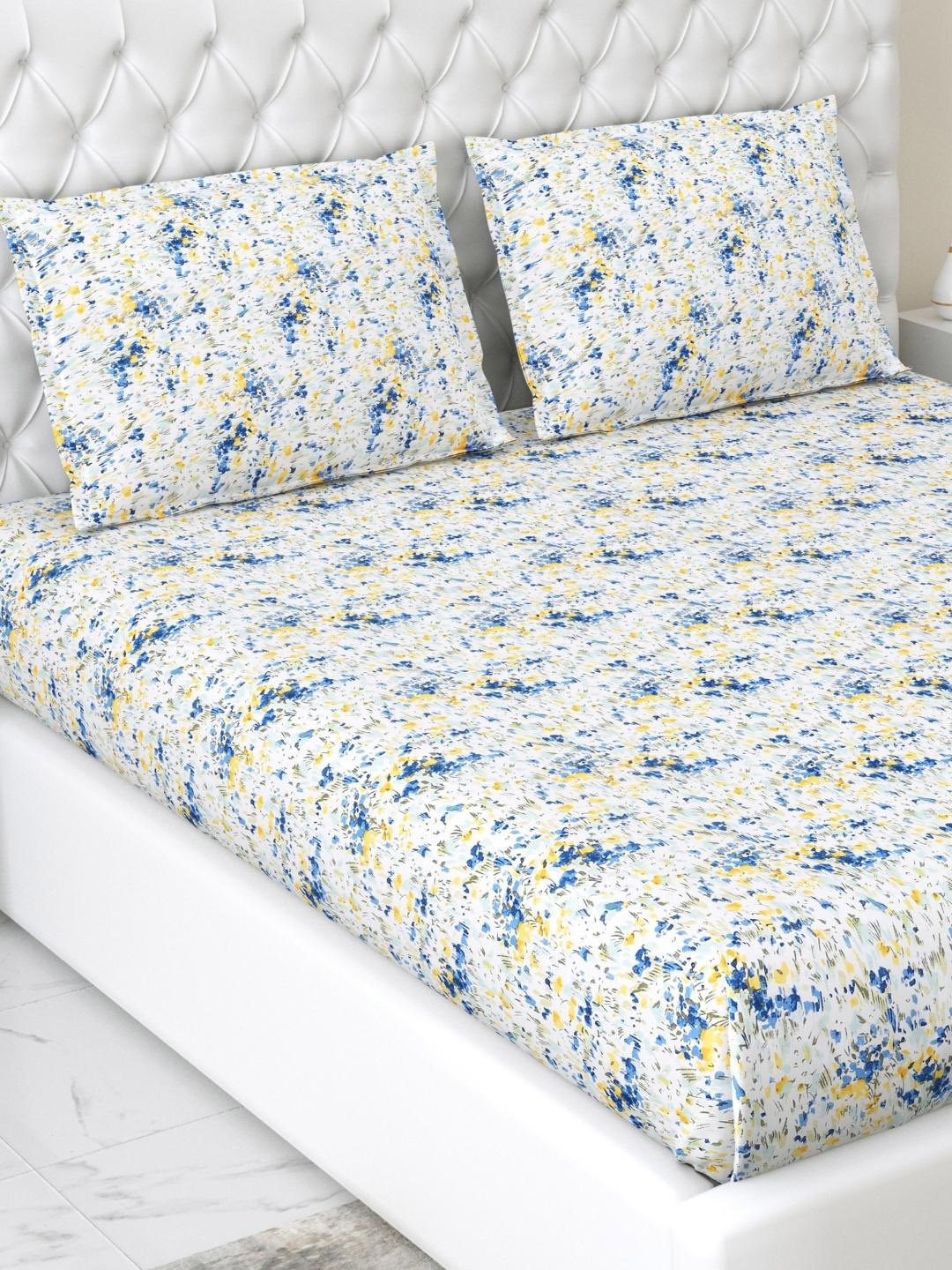haus & kinder Blue & White Printed Fitted Cotton 200 TC King Bedsheet With 2 Pillow Covers
haus & kinder Blue & White Printed Fitted Cotton 200 TC King Bedsheet With 2 Pillow Covers