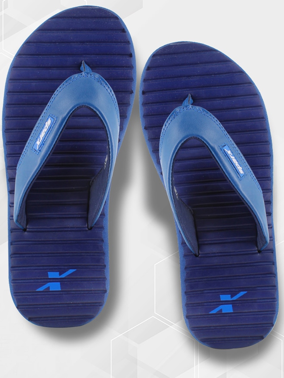 Sparx Men Self Design Thong Flip-Flops, Navy blue