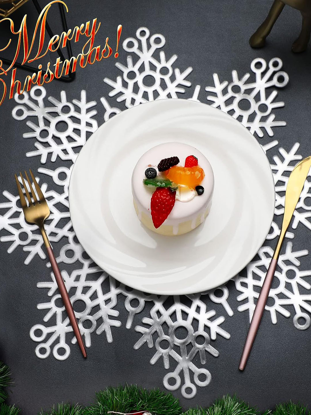 Dakshya Industries Silver Toned Round Snowflake Silver Table Placemats
Dakshya Industries Silver Toned Round Snowflake Silver Table Placemats