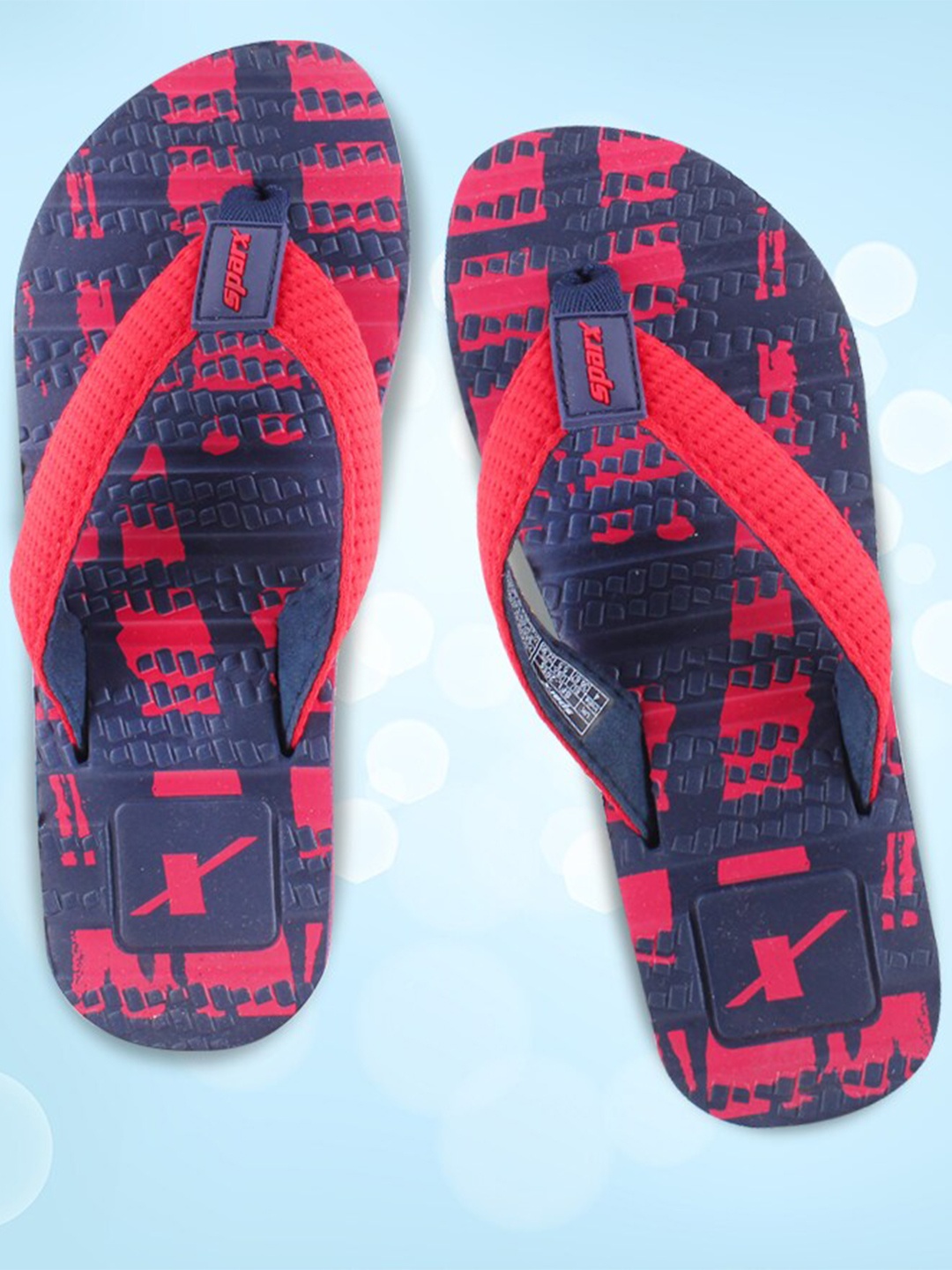 Sparx Women Printed Thong Flip-Flops, Navy blue