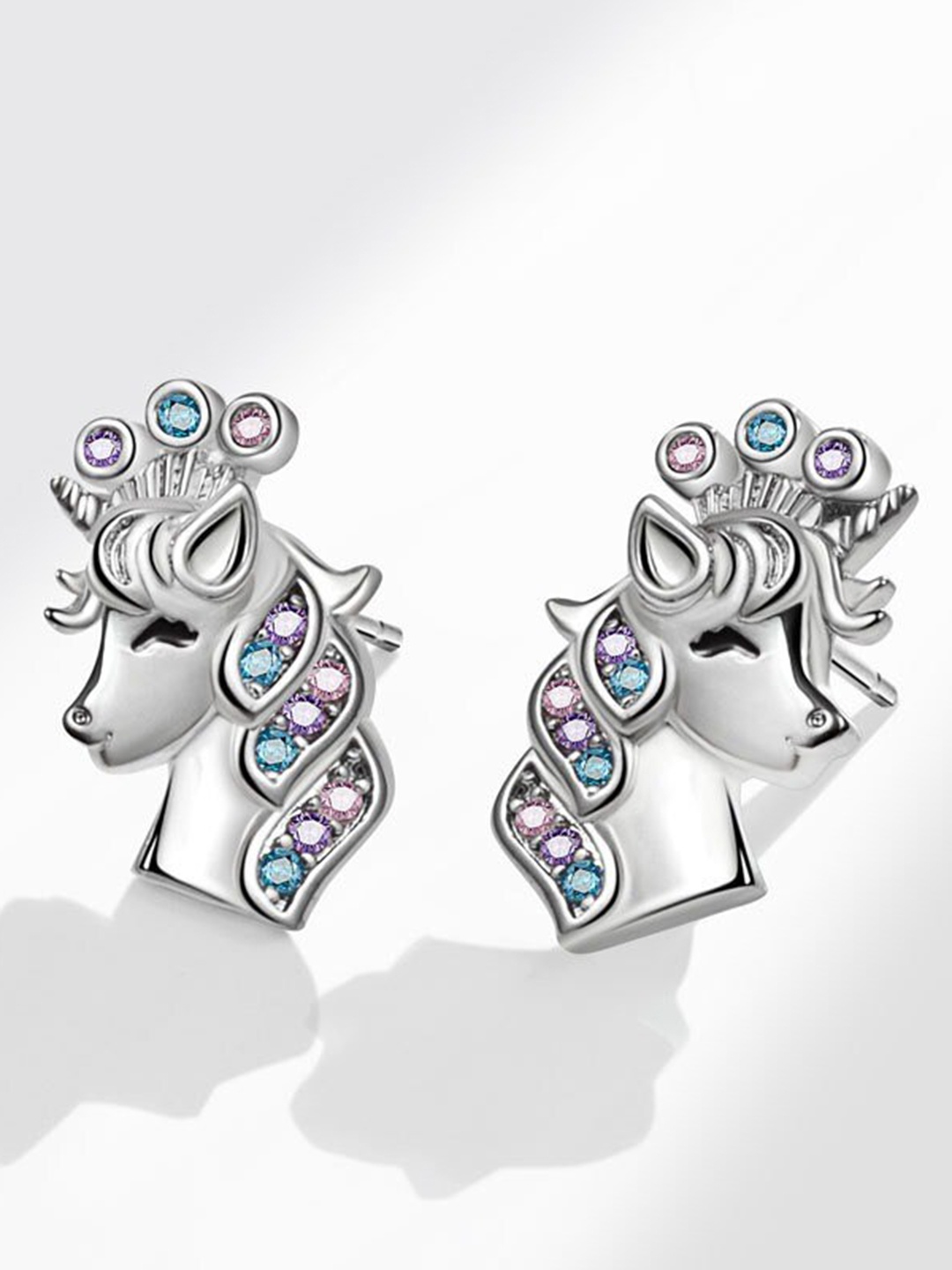 MYKI Silver-Plated Stainless Steel Cubic Zirconia Studded Animal Shaped Studs Earrings
MYKI Silver-Plated Stainless Steel Cubic Zirconia Studded Animal Shaped Studs Earrings