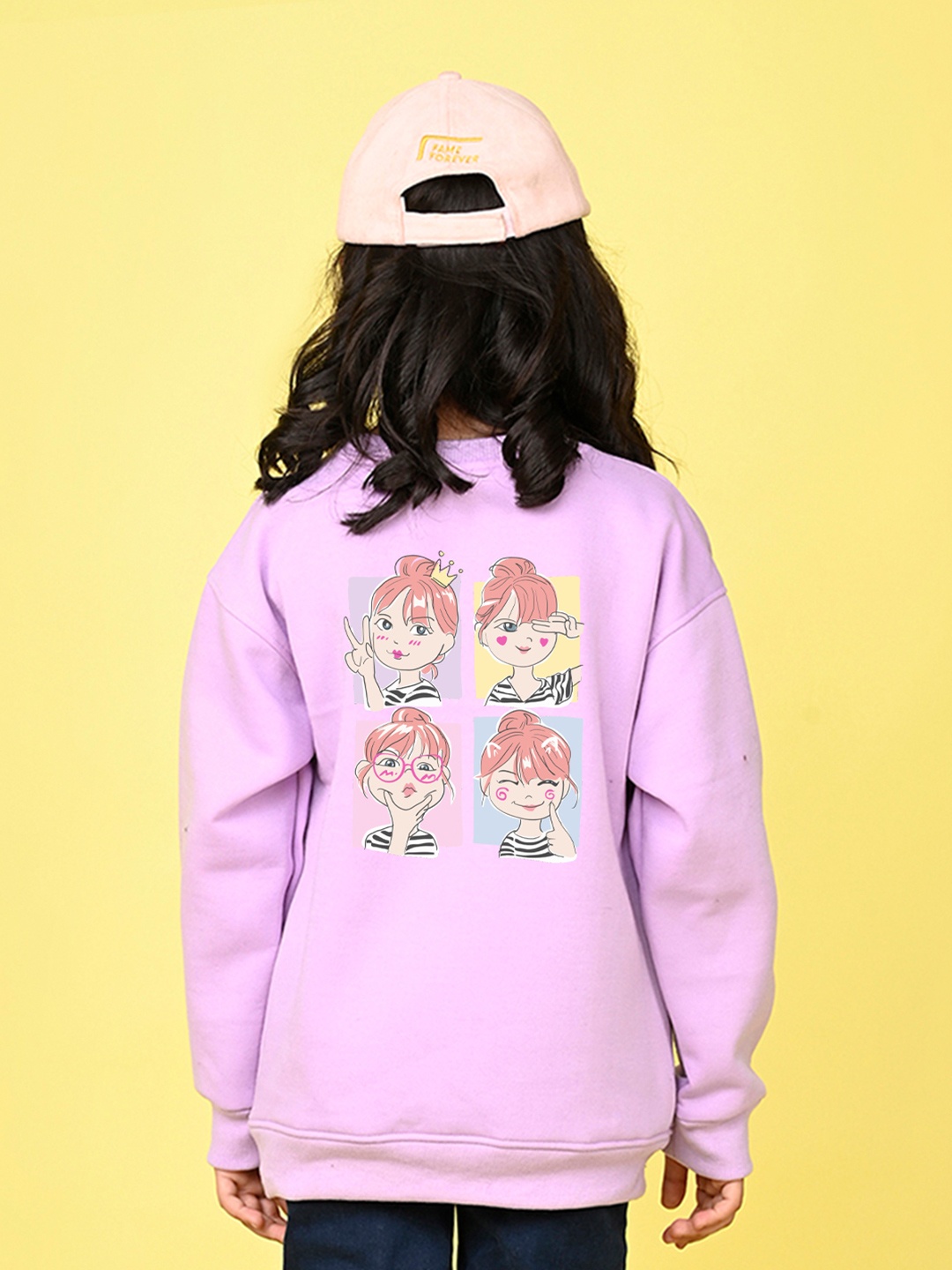 NUSYL Girls Graphic Printed Round Neck Pullover Oversized Fleece Sweatshirt, Purple
NUSYL Girls Graphic Printed Round Neck Pullover Oversized Fleece Sweatshirt, Purple