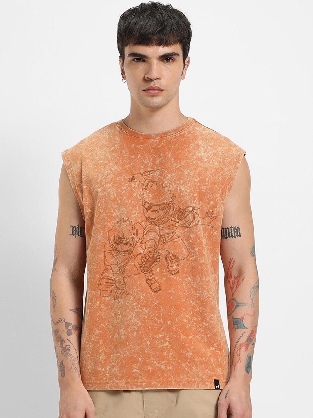 Bewakoof Official Naruto Merchandise The Rivals Graphic Printed Oversized Acid Wash Vest, Orange
Bewakoof Official Naruto Merchandise The Rivals Graphic Printed Oversized Acid Wash Vest, Orange
