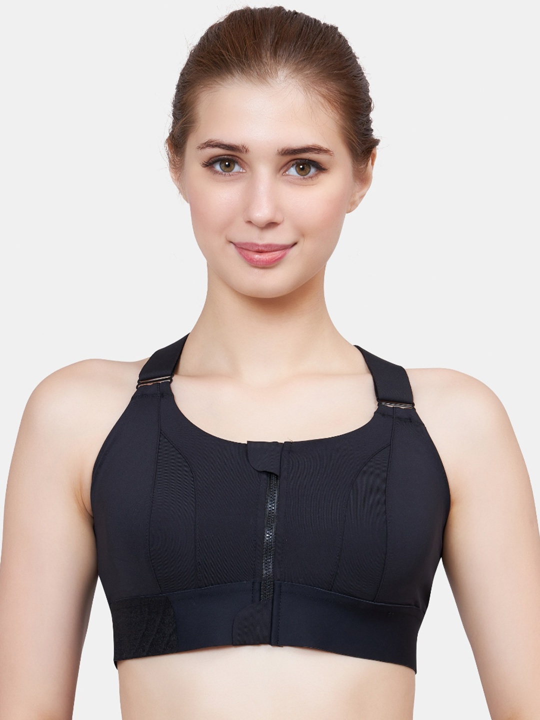 PLUMBURY Solid Full Coverage Rapid-Dry Lightly Padded Workout Bra With 360 Degree Support, Black
PLUMBURY Solid Full Coverage Rapid-Dry Lightly Padded Workout Bra With 360 Degree Support, Black