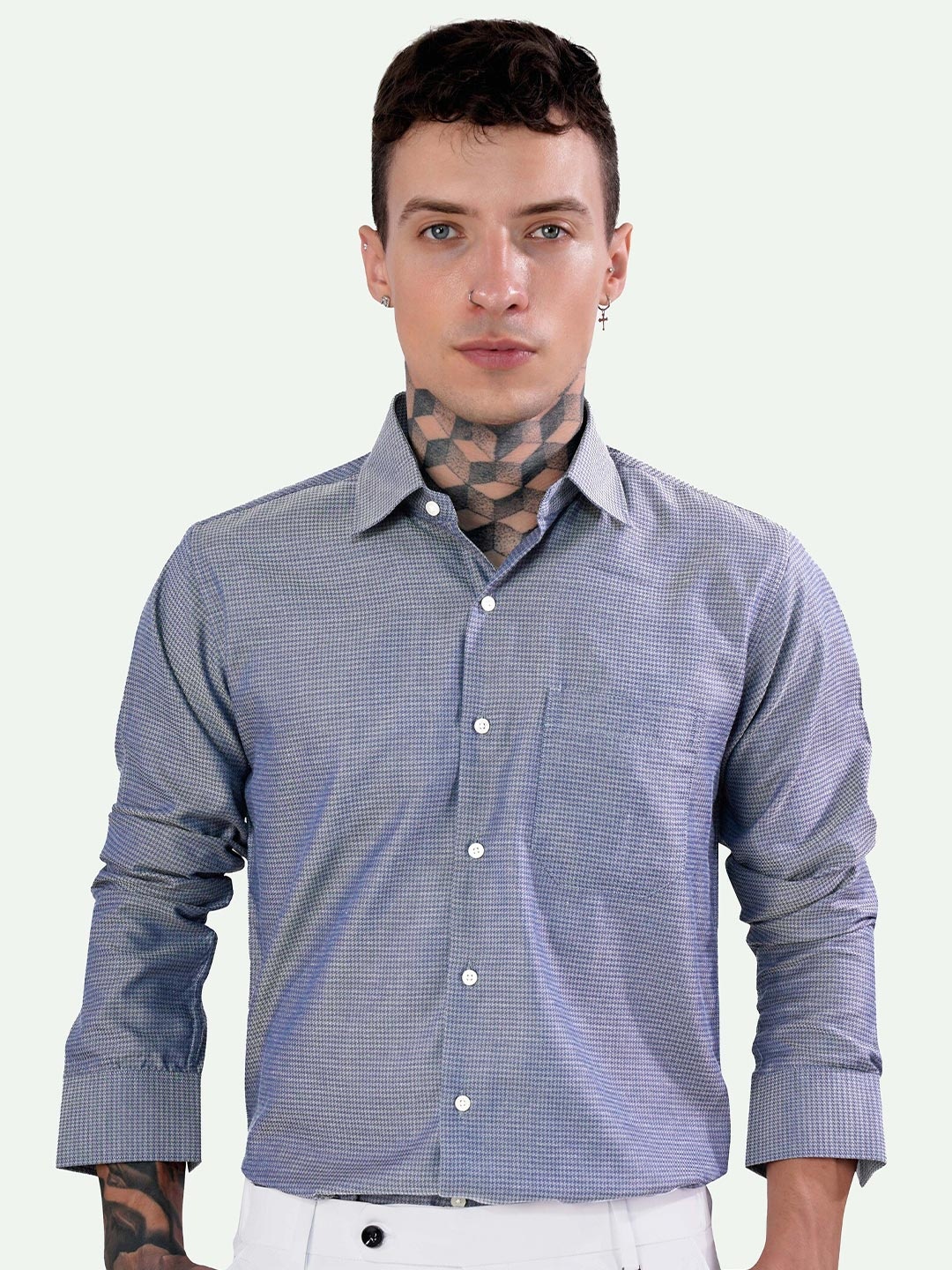 FRENCH CROWN Micro Ditsy Printed Standard Opaque Regular Fit Cotton Casual Shirt, Blue
FRENCH CROWN Micro Ditsy Printed Standard Opaque Regular Fit Cotton Casual Shirt, Blue