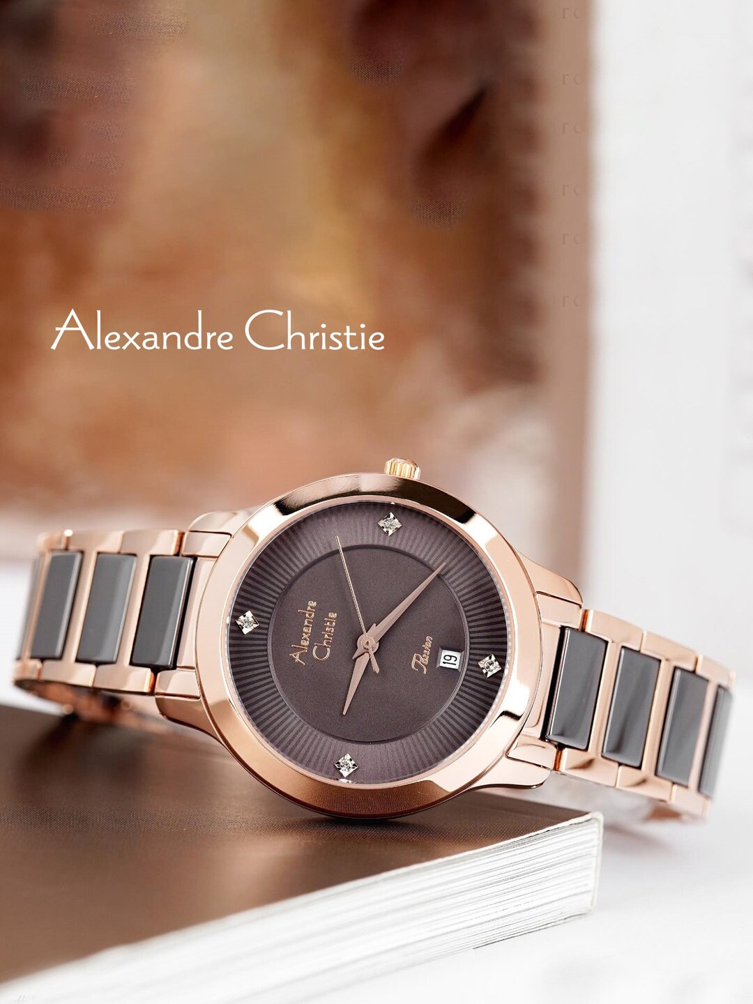 Alexandre Christie Women Embellished Dial & Stainless Steel Bracelet Style Straps Watch, Rose gold
Alexandre Christie Women Embellished Dial & Stainless Steel Bracelet Style Straps Watch, Rose gold