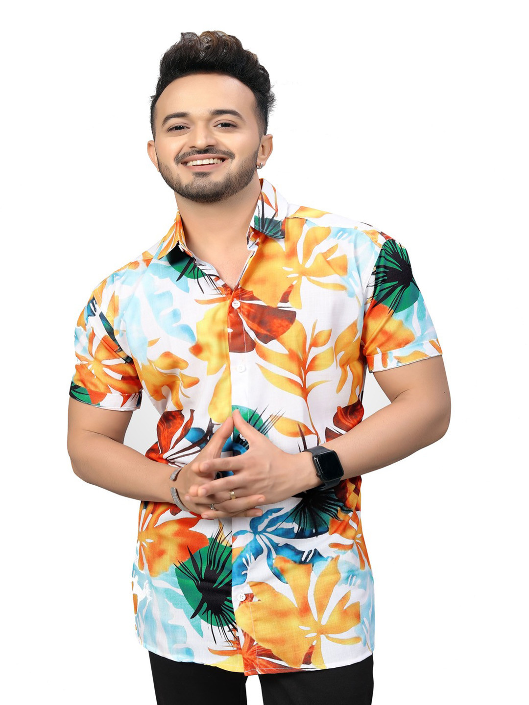 Bought First Premium Floral Printed Spread Collar Organic Cotton Casual Shirt, White
Bought First Premium Floral Printed Spread Collar Organic Cotton Casual Shirt, White