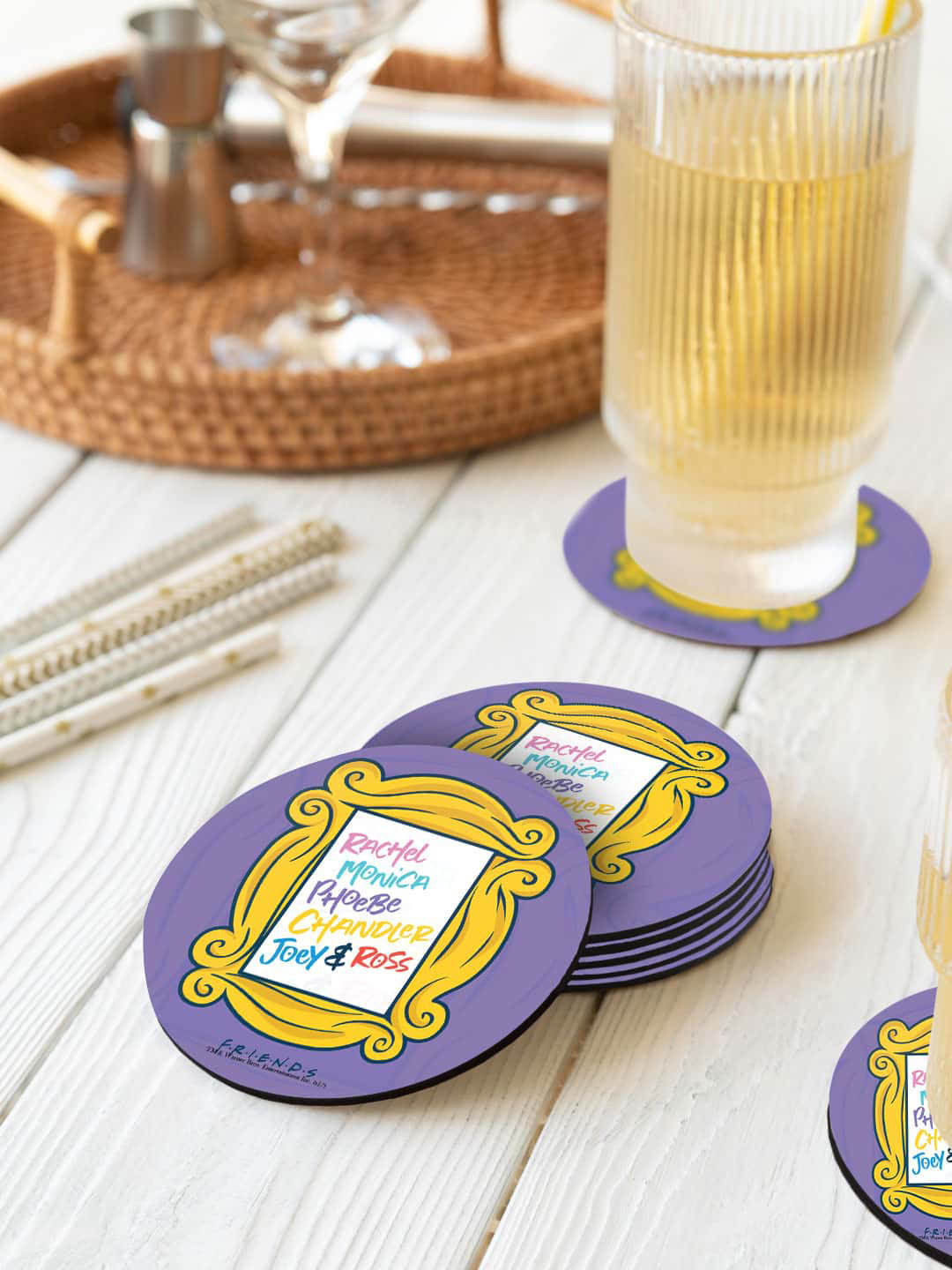 macmerise Friends Purple & Yellow 6 Pieces Framed in Friendship Printed Circle Coasters
macmerise Friends Purple & Yellow 6 Pieces Framed in Friendship Printed Circle Coasters
