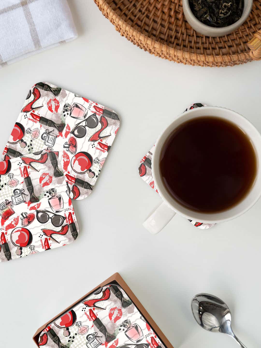 macmerise Illustrations White & Red Fashionista Essentials Printed Square Coaster
macmerise Illustrations White & Red Fashionista Essentials Printed Square Coaster