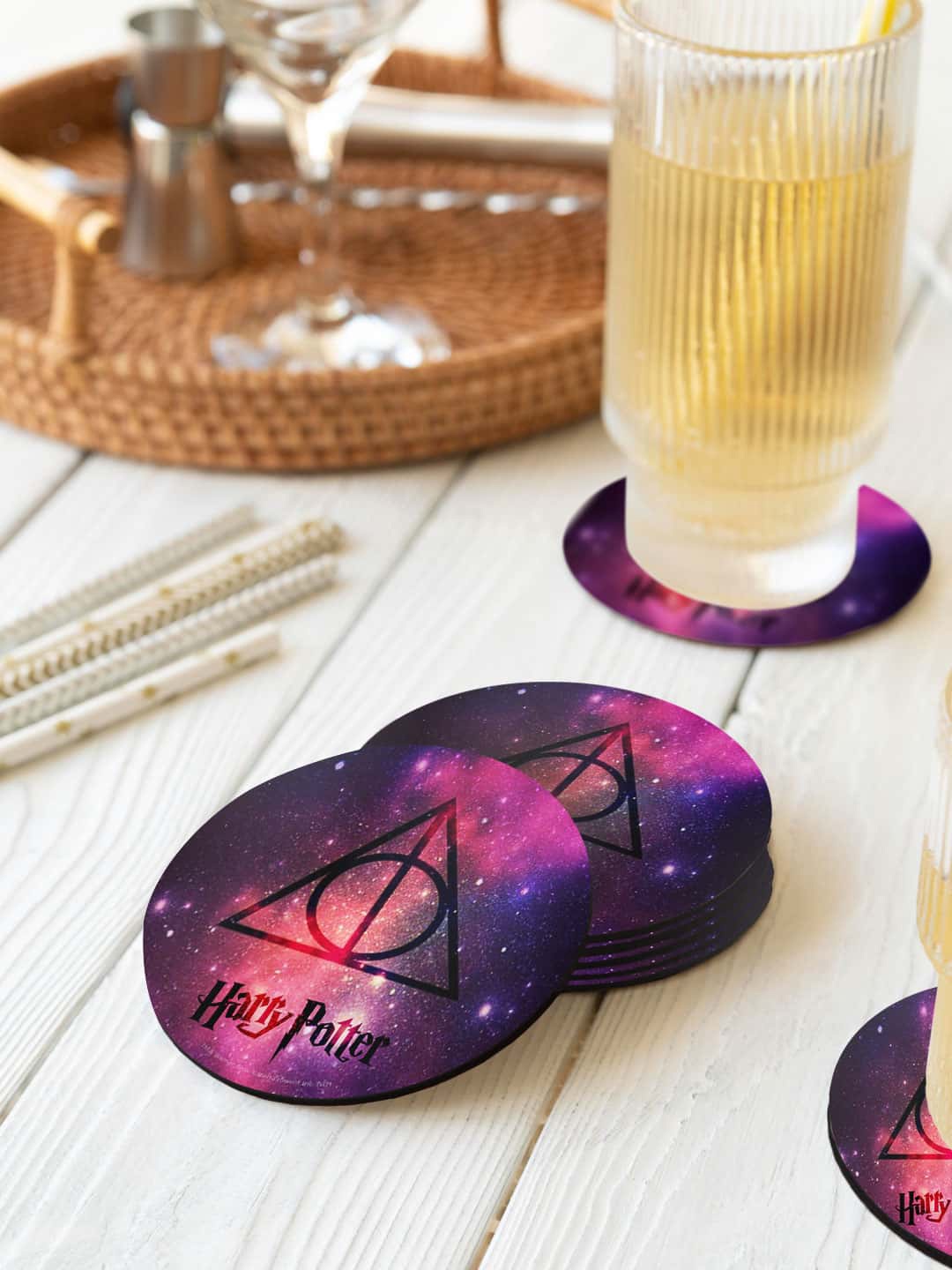 macmerise Harry Potter Blue & Red 6 Pieces The Deathly Hallows Printed Round Coasters
macmerise Harry Potter Blue & Red 6 Pieces The Deathly Hallows Printed Round Coasters