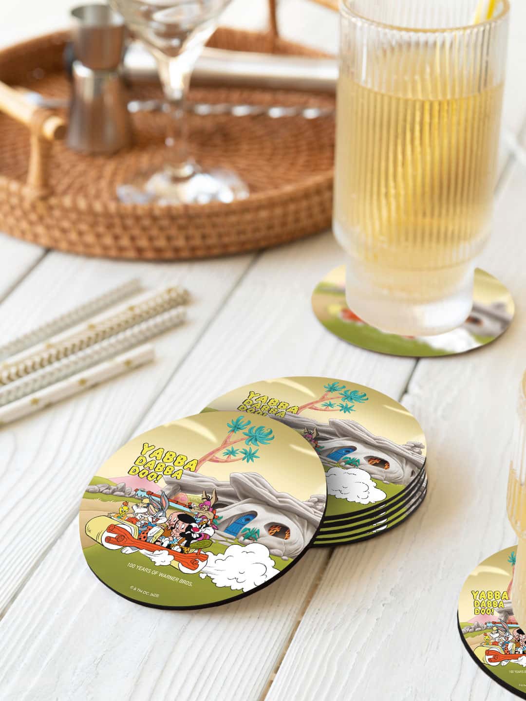 macmerise Warner Bros Grey & Beige 6 Pieces Looney Tunes Mania Printed Round Coasters
macmerise Warner Bros Grey & Beige 6 Pieces Looney Tunes Mania Printed Round Coasters