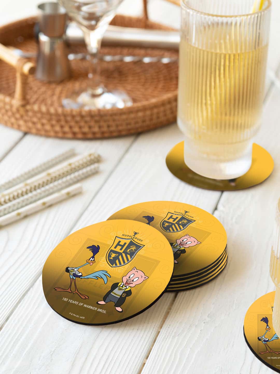 macmerise Warner Bros Yellow & Blue 6 Pieces Looney Hufflepuff Printed Round Coasters
macmerise Warner Bros Yellow & Blue 6 Pieces Looney Hufflepuff Printed Round Coasters