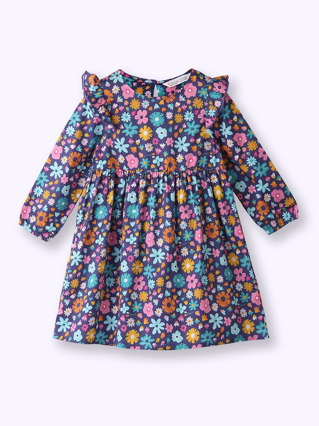 Beebay Girls Floral Printed Round Neck Long Sleeve Gathered Cotton Fit & Flare Dress, Blue
Beebay Girls Floral Printed Round Neck Long Sleeve Gathered Cotton Fit & Flare Dress, Blue