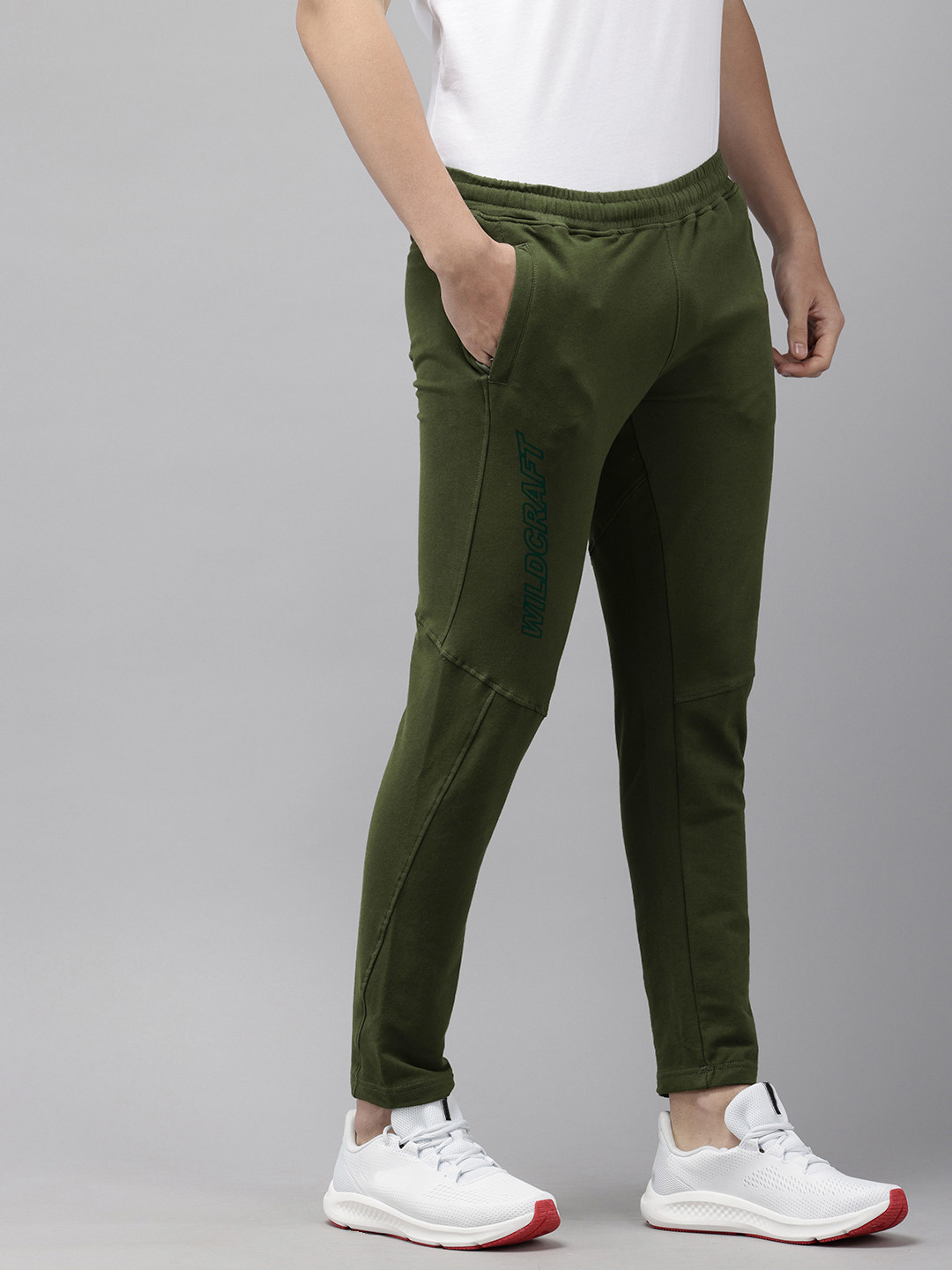 Wildcraft Brand Logo Printed Trackpants, Olive 
Wildcraft Brand Logo Printed Trackpants, Olive