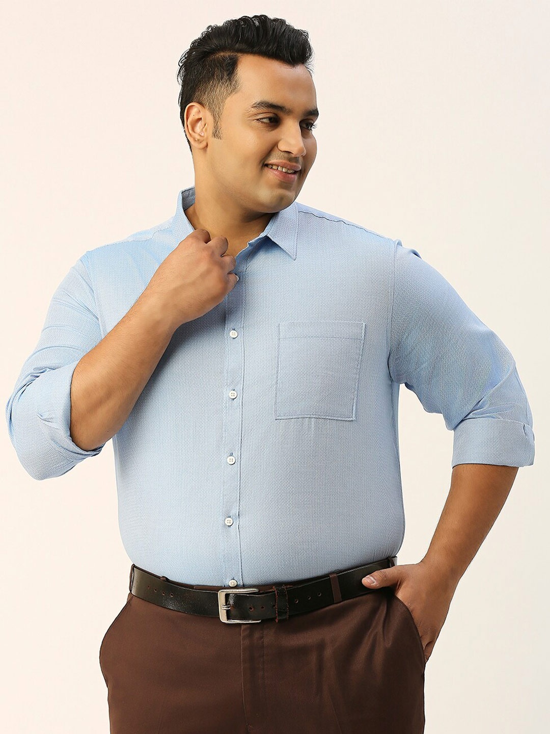 Sztori Classic Regular Fit Plus Size Micro Ditsy Long Sleeve Cotton Formal Shirt, Blue
Sztori Classic Regular Fit Plus Size Micro Ditsy Long Sleeve Cotton Formal Shirt, Blue