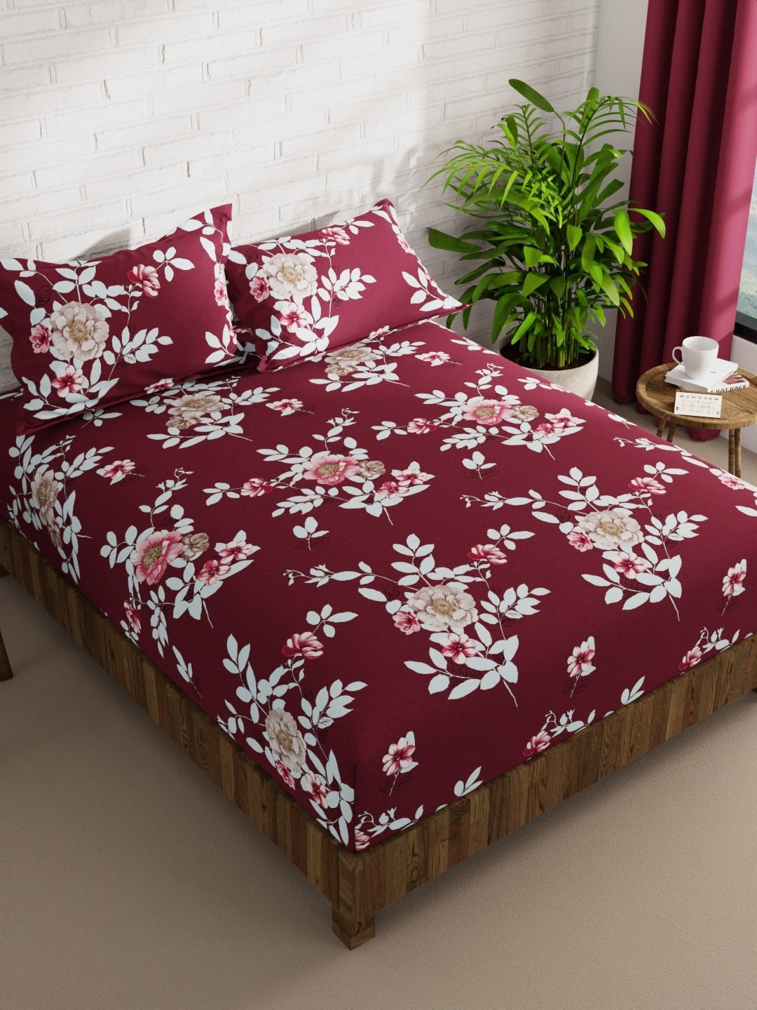 BIANCA Envogue Red & White Floral Microfiber 152 TC Queen Bedsheet with 2 Pillow Covers
BIANCA Envogue Red & White Floral Microfiber 152 TC Queen Bedsheet with 2 Pillow Covers