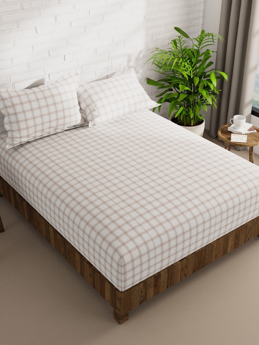 BIANCA Envogue Off White Geometric Microfiber 152 TC Queen Bedsheet With 2 Pillow Covers
BIANCA Envogue Off White Geometric Microfiber 152 TC Queen Bedsheet With 2 Pillow Covers