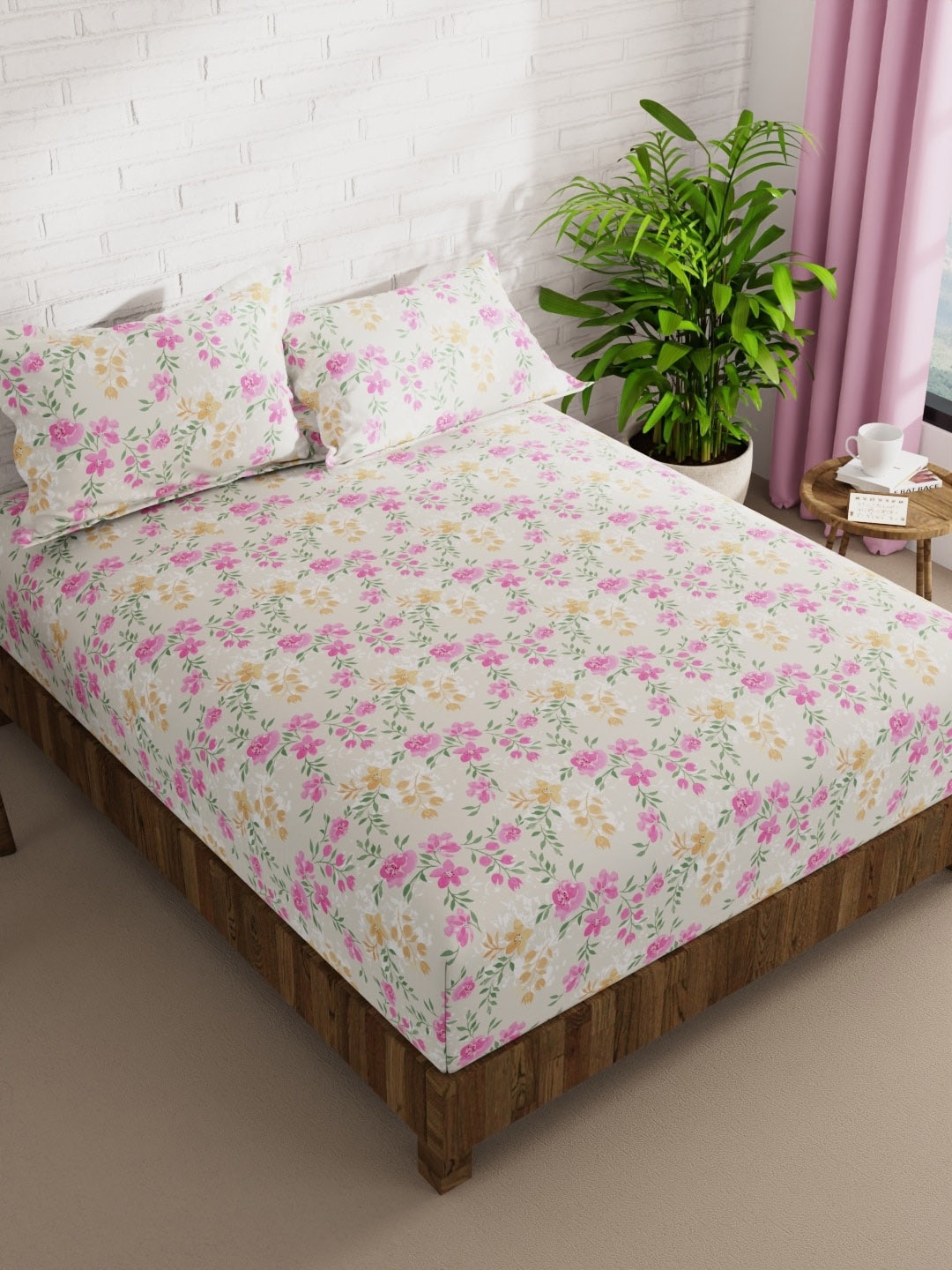 KOPA La-Vogue Beige & Green Floral Microfiber 152 TC Queen Bedsheet With 2 Pillow Covers
KOPA La-Vogue Beige & Green Floral Microfiber 152 TC Queen Bedsheet With 2 Pillow Covers